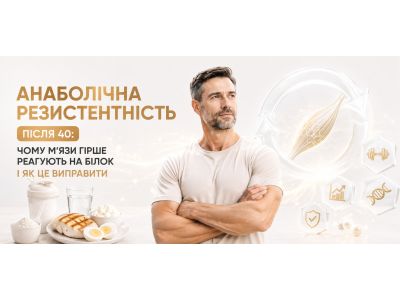 Анаболічна резистентність після 40: чому м’язи гірше реагують на білок і як це виправити