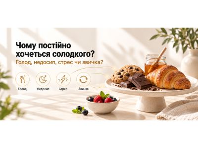 Чому постійно хочеться солодкого: голод, недосип, стрес чи просто звичка?