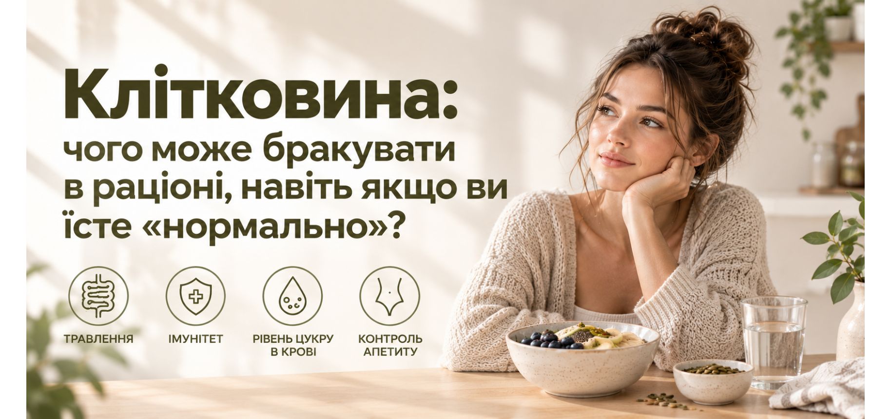 Клітковина: чого може бракувати в раціоні, навіть якщо ви їсте «нормально»?