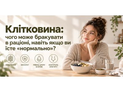 Клітковина: чого може бракувати в раціоні, навіть якщо ви їсте «нормально»?