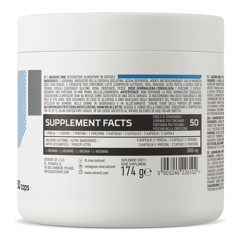OstroVit Arginine 3000 mg 150 caps