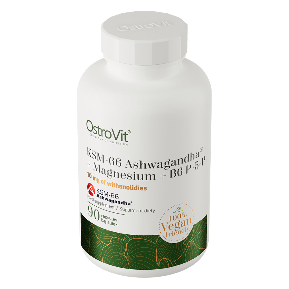 OstroVit Ashwagandha  KSM-66  + Magnesium + B6 P-5-P Vege 90 caps