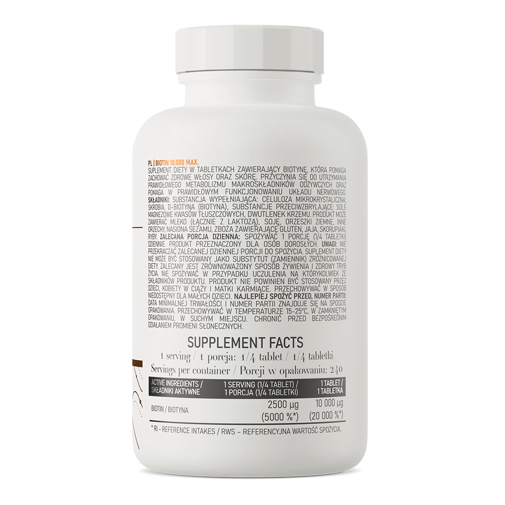 OstroVit Biotin 10.000 Max 60 tabs