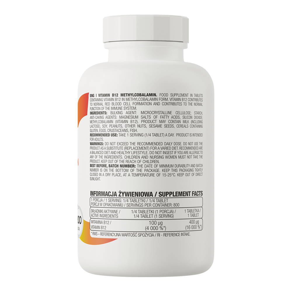 OstroVit Vitamin B12 Methylcobalamin 200 tabs