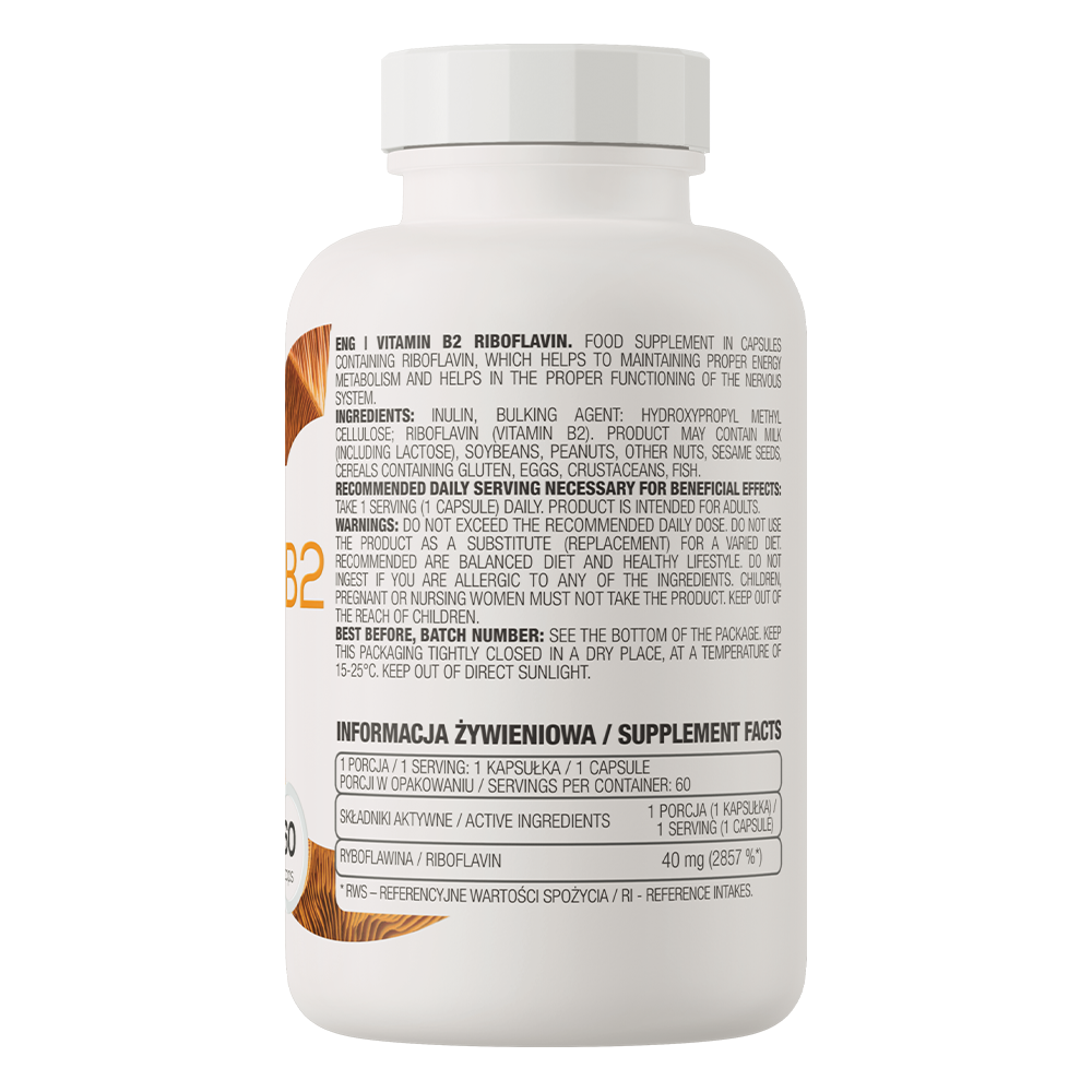 OstroVit Vitamin B2 Riboflavin 60 caps