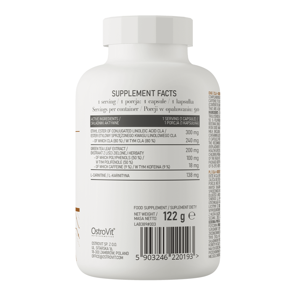 OstroVit CLA + Green Tea + L-carnitine 90 caps