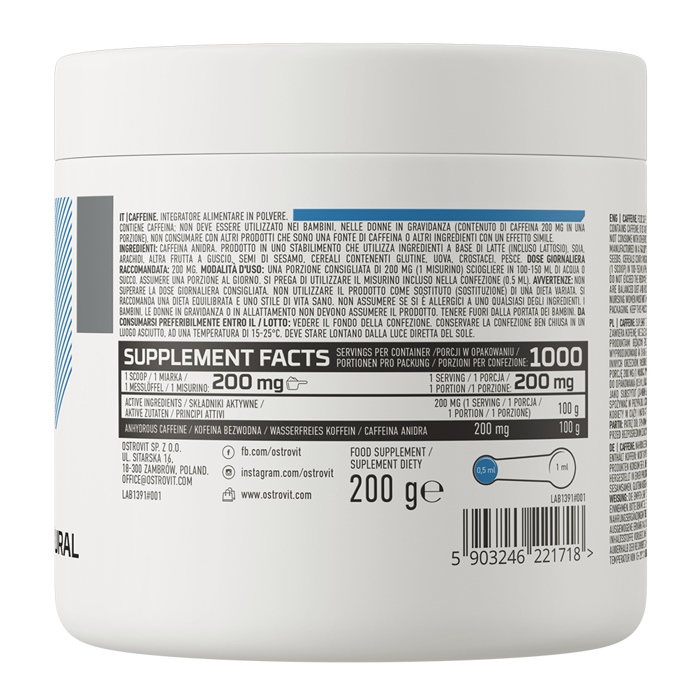 OstroVit Caffeine powder 200 g натуральний