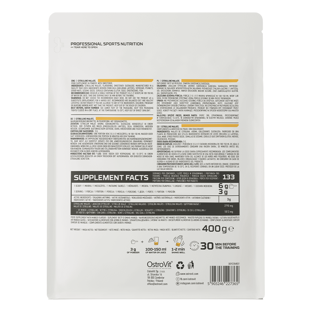 OstroVit Citrulline 400 g манго