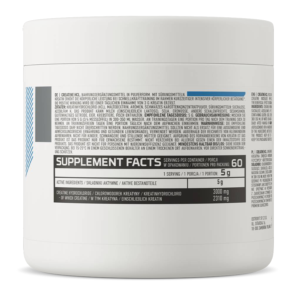 OstroVit Creatine HCL 300 g чорна смородина та вишня