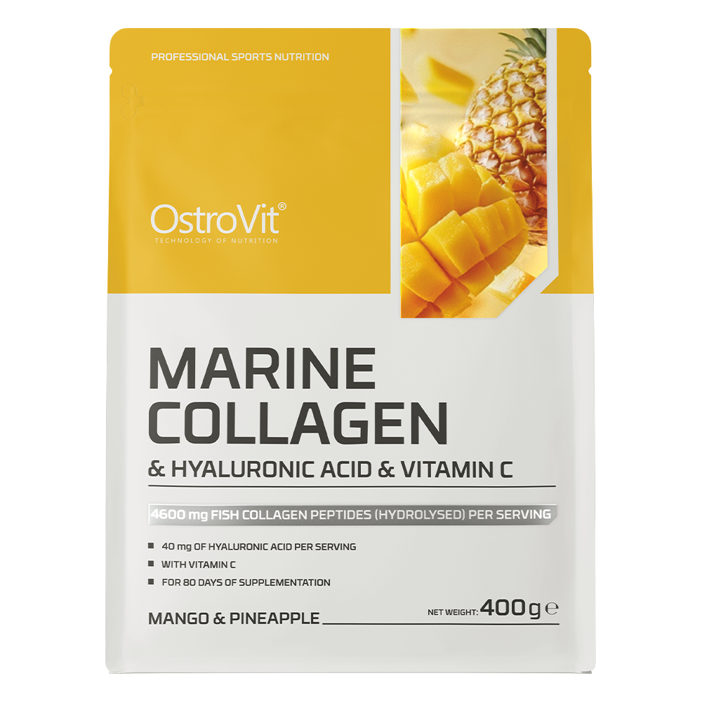 OstroVit Collagen Marine + Hyaluronic Acid + Vitamin C 400 g манго з ананасом