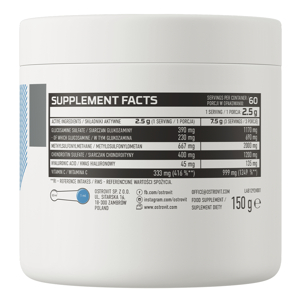 OstroVit Glucosamine + MSM + Chondroitin 150 g
