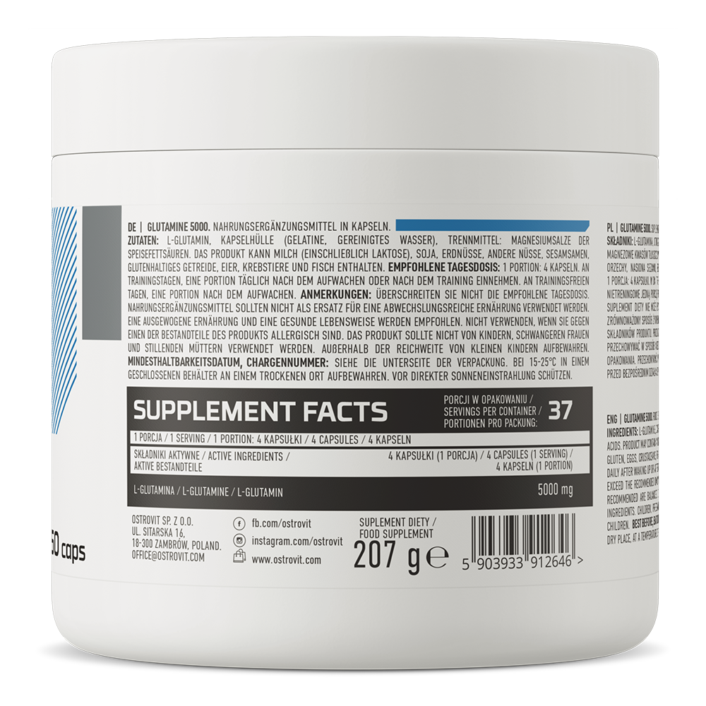 OstroVit Glutamine 5000 mg 150 caps