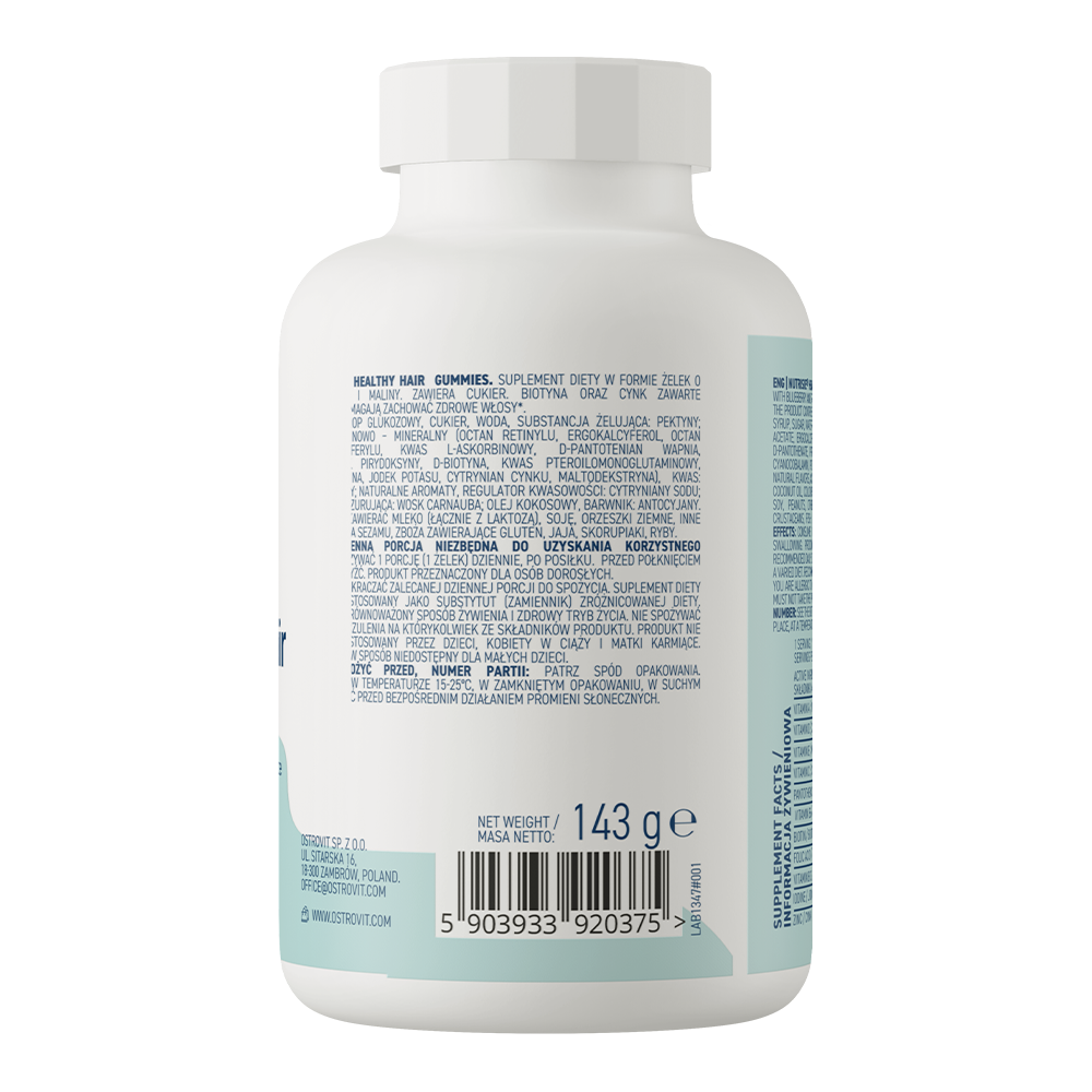 OstroVit NUTRISIE® Healthy Hair Gummies 60 чорниця з малиною