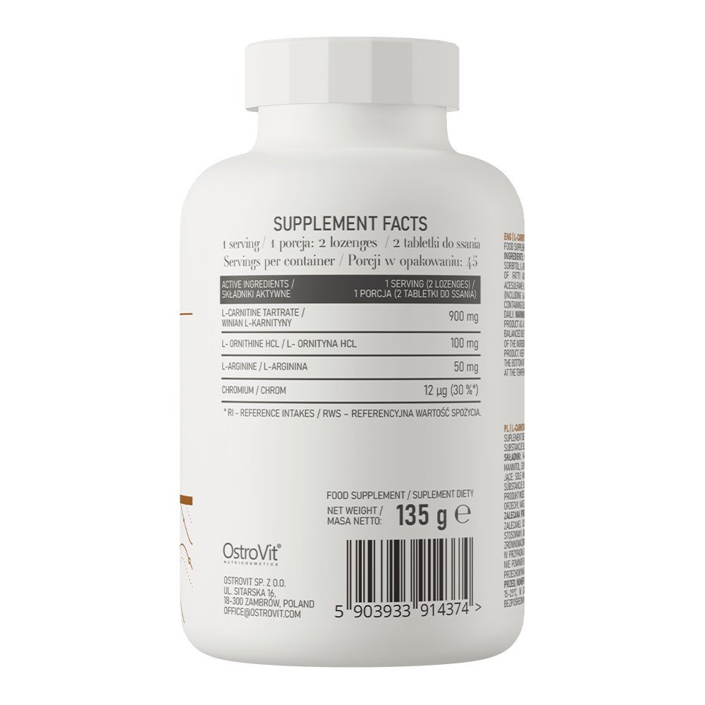 OstroVit L-Carnitine Lozenges 90 tabs зелене яблуко