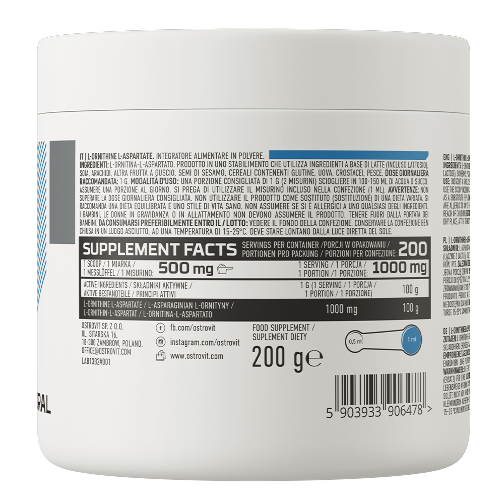 OstroVit L-Ornithine L-Aspartate 200 g натуральний