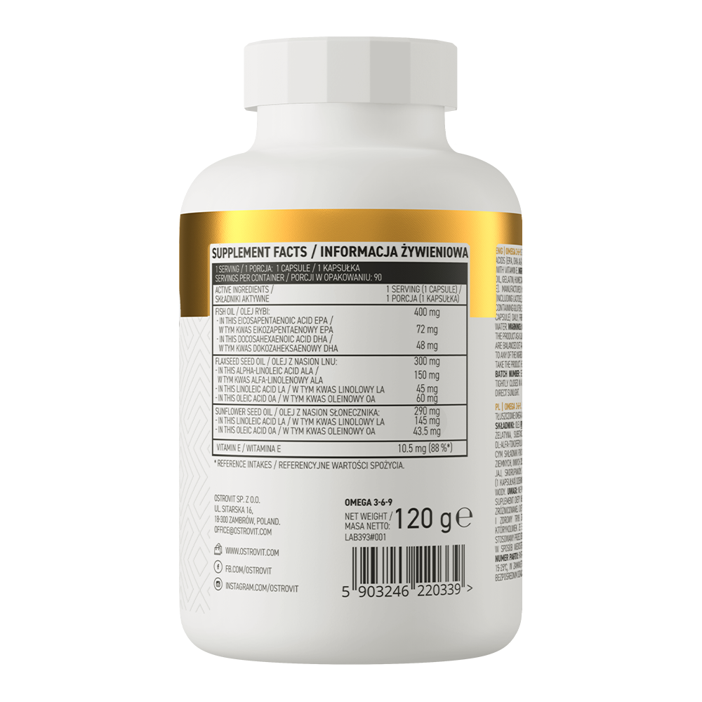 OstroVit OMEGA 3-6-9 90 caps