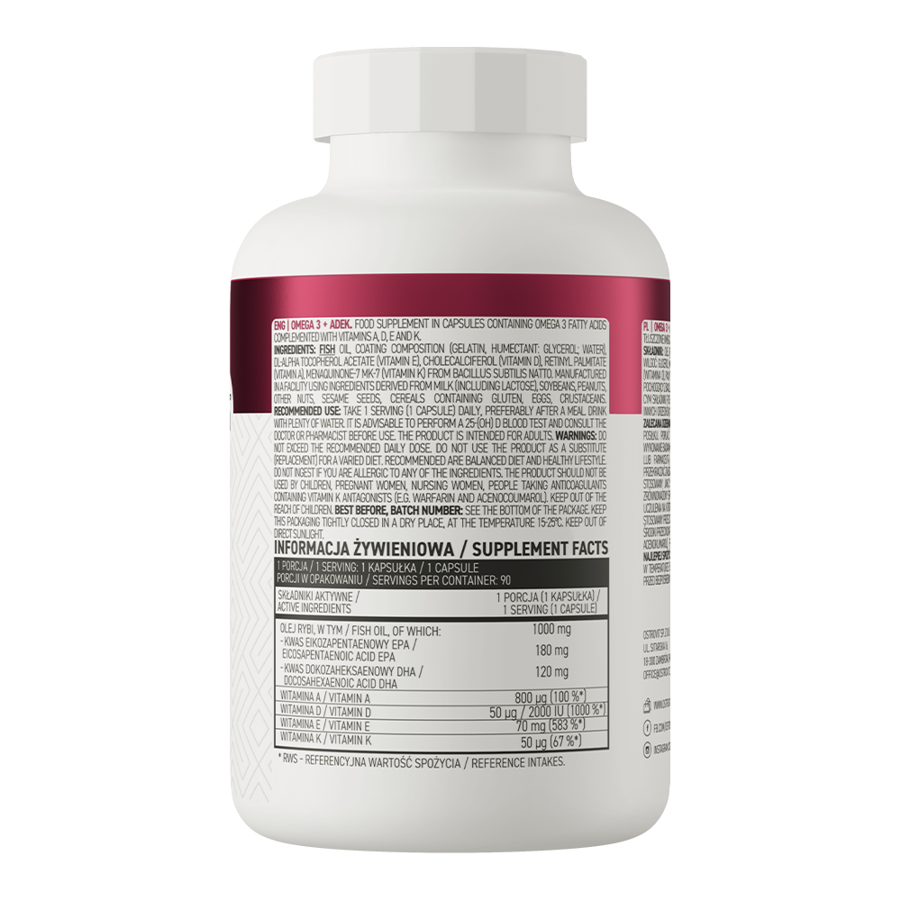 OstroVit Omega 3 + ADEK 90 caps