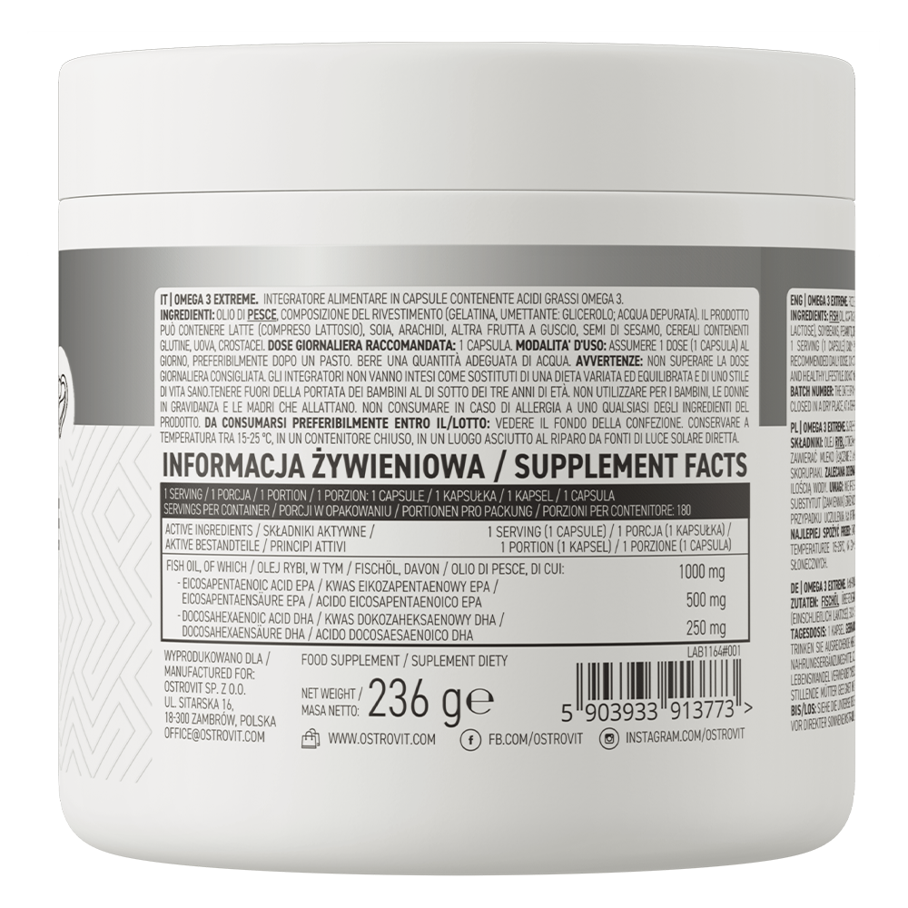 OstroVit Omega 3 Extreme 180 caps