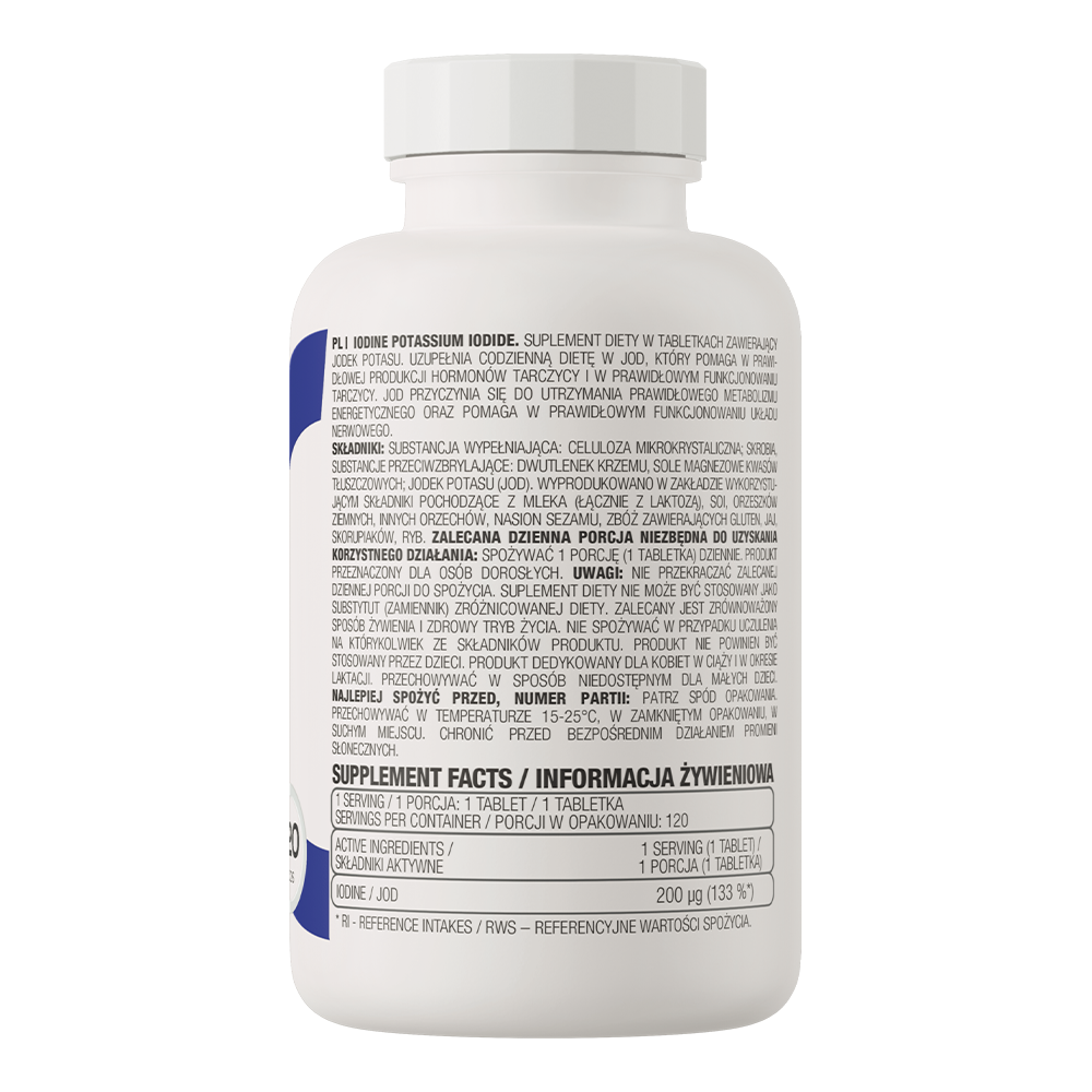 OstroVit Potassium IODINE Iodide 200 μg 120 tabs