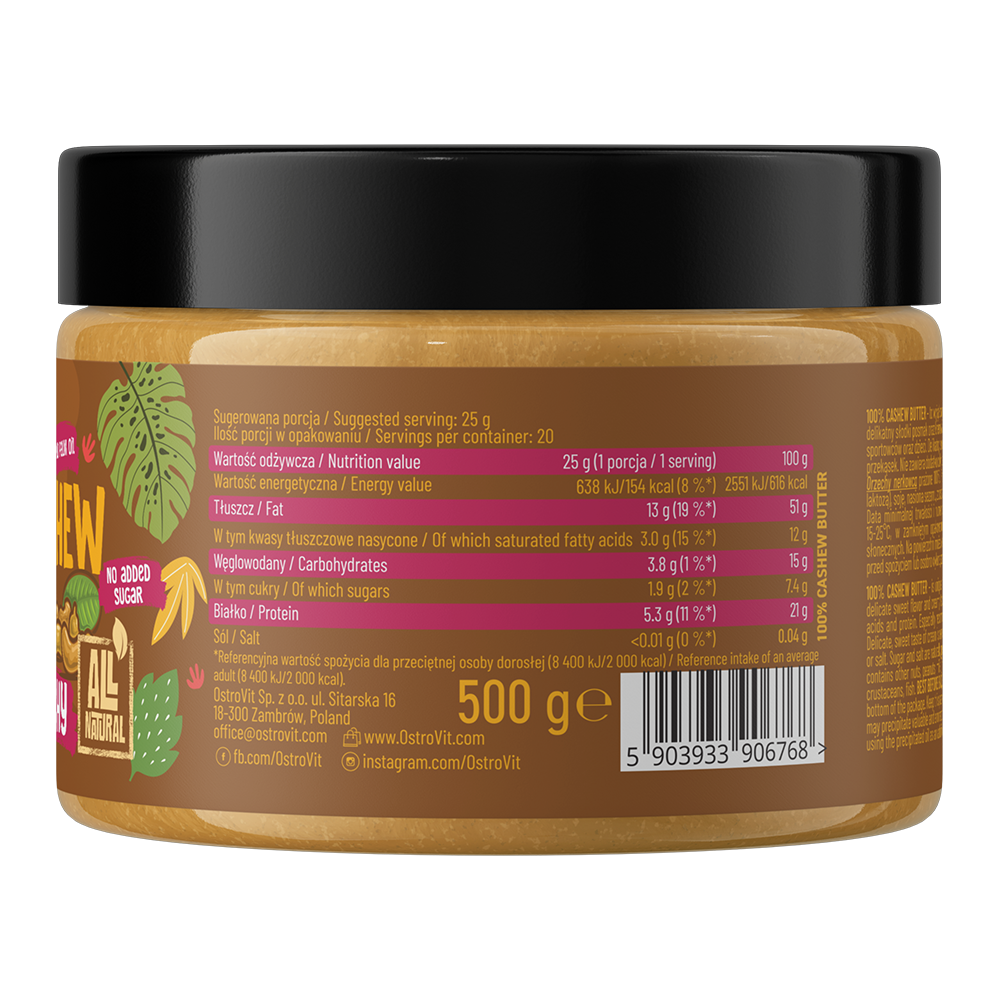 OstroVit Cashew Butter 100% 500 g