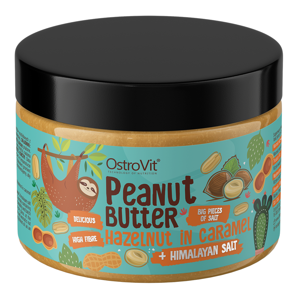 OstroVit Peanut Butter + Hazelnut in Caramel + Himalayan Salt 500 g