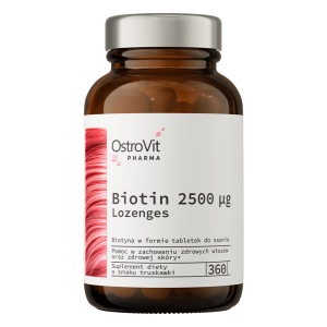 OstroVit Pharma Biotin 2500 μg lozenges 360 tabs полуниця