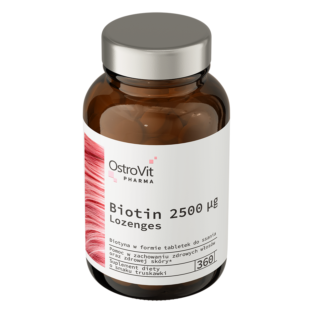OstroVit Pharma Biotin 2500 μg lozenges 360 tabs полуниця