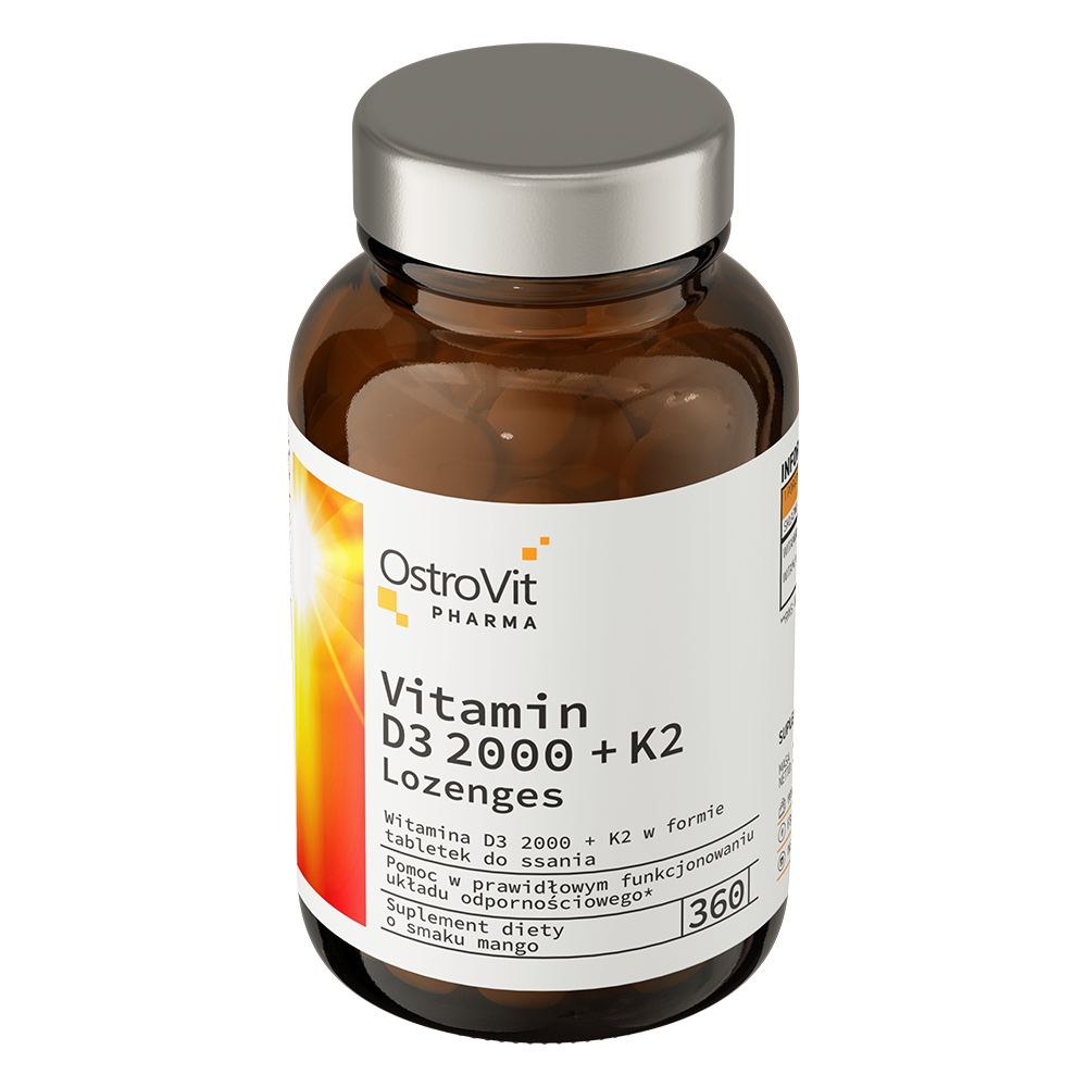 OstroVit Pharma Vitamin D3 2000 IU + K2 lozenges 360 tabs манго