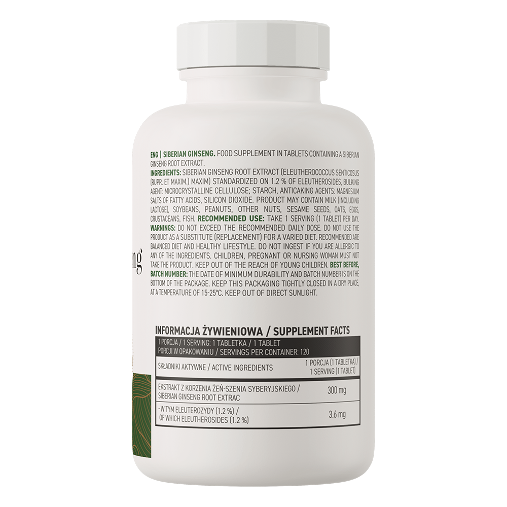 OstroVit Siberian Ginseng Vege 120 tabs