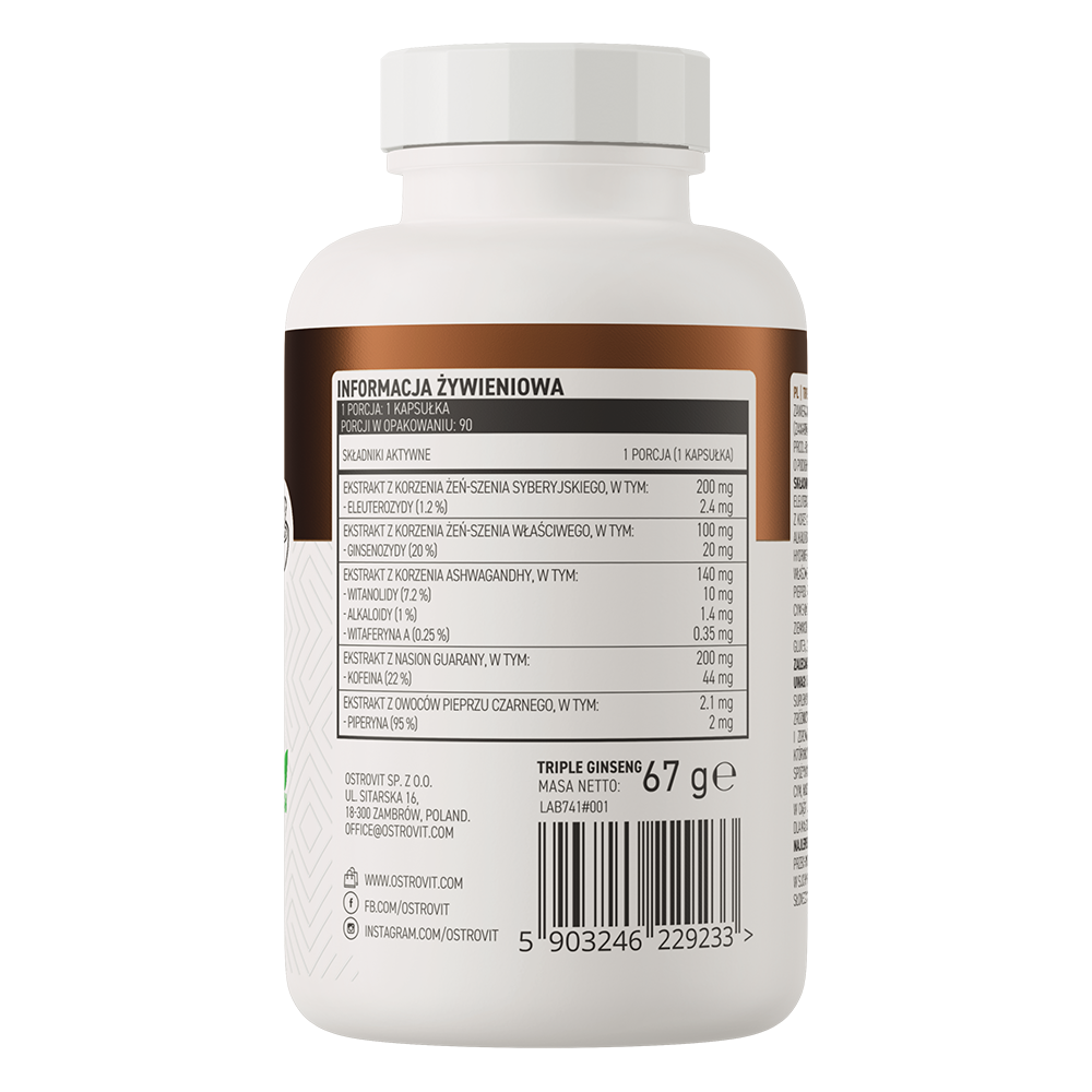 OstroVit Siberian Ginseng Triple Vege 90 caps