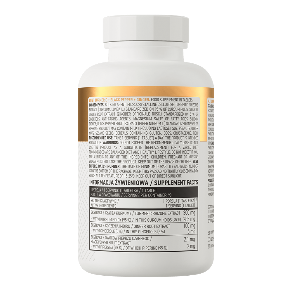 OstroVit Turmeric (Curcumin) + Black Pepper + Ginger 90 tabs