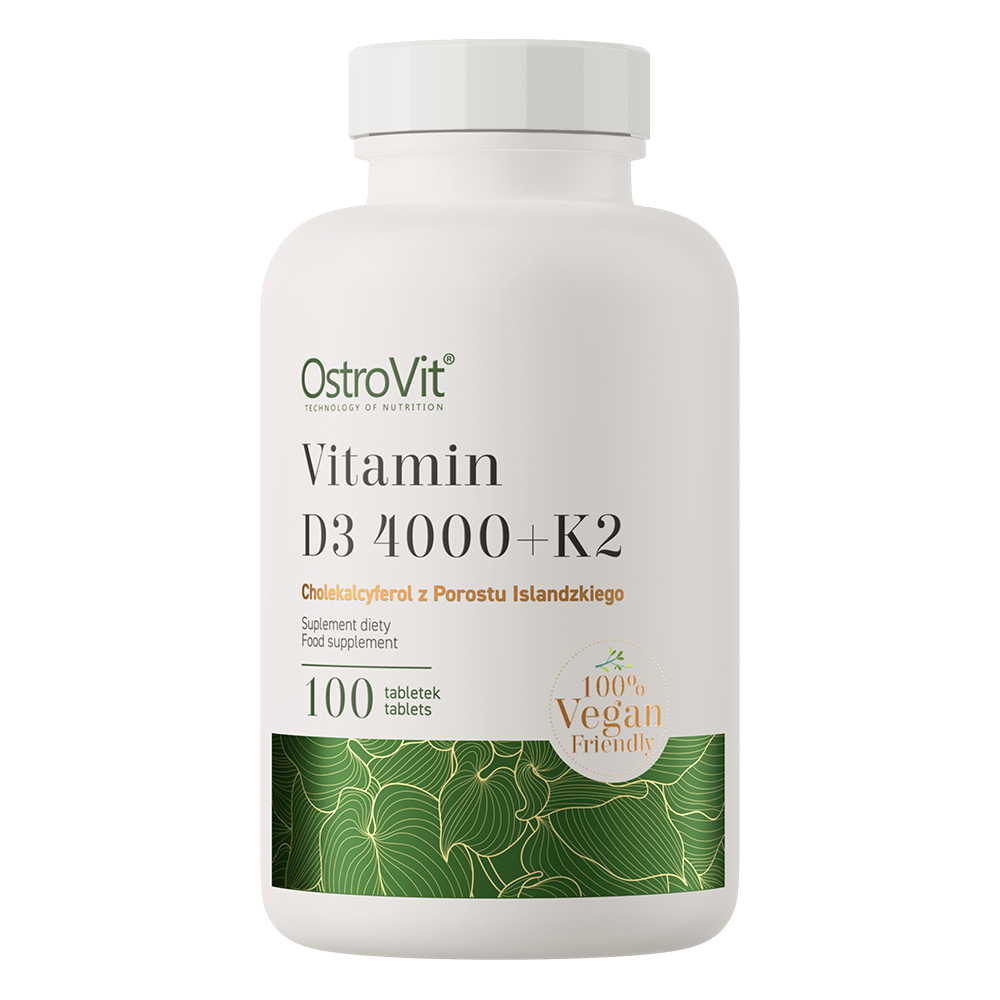 OstroVit Vitamin D3 4000 IU + K2 Vege 100 tabs 