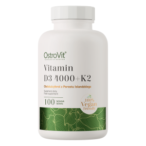 OstroVit Vitamin D3 4000 IU + K2 Vege 100 tabs 