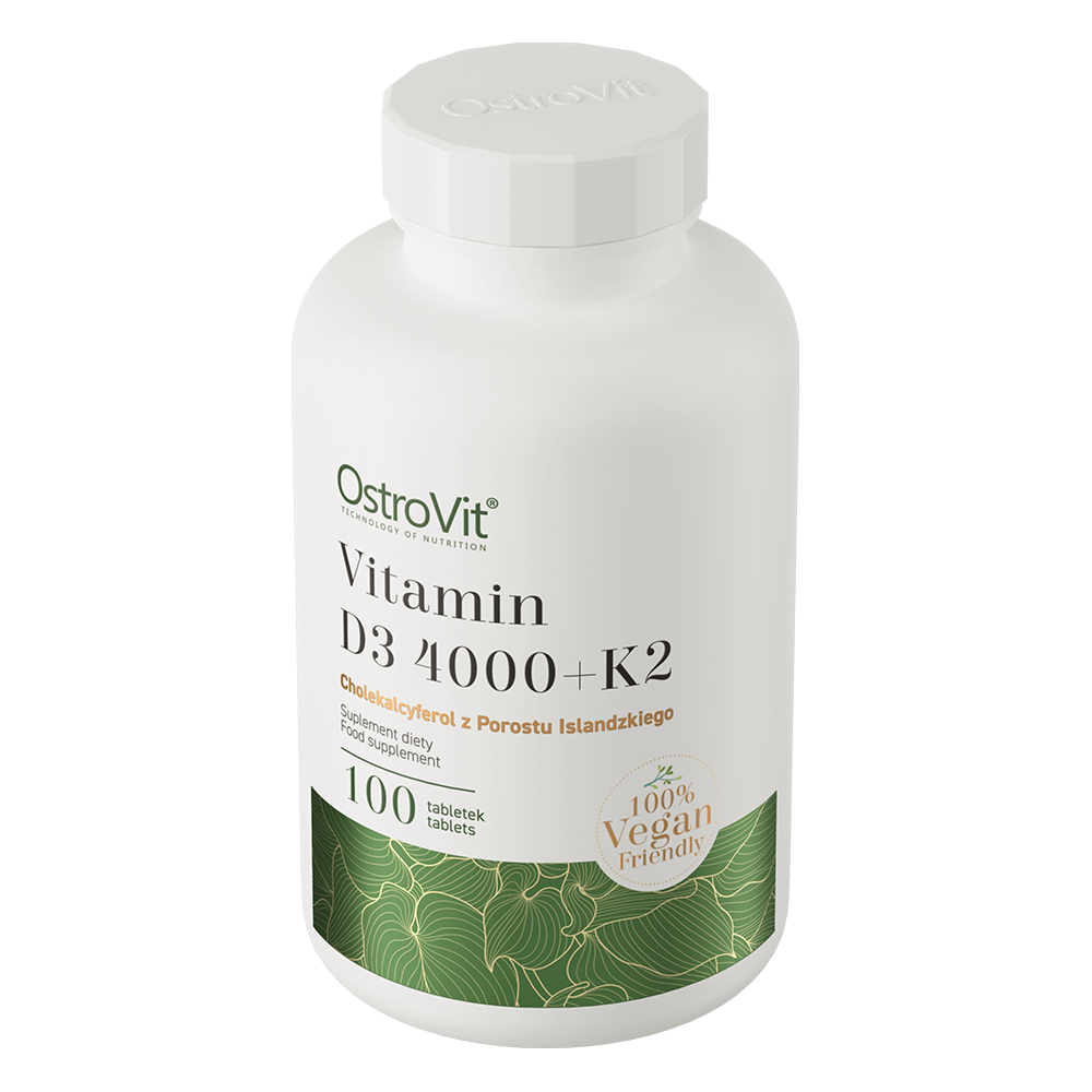 OstroVit Vitamin D3 4000 IU + K2 Vege 100 tabs 