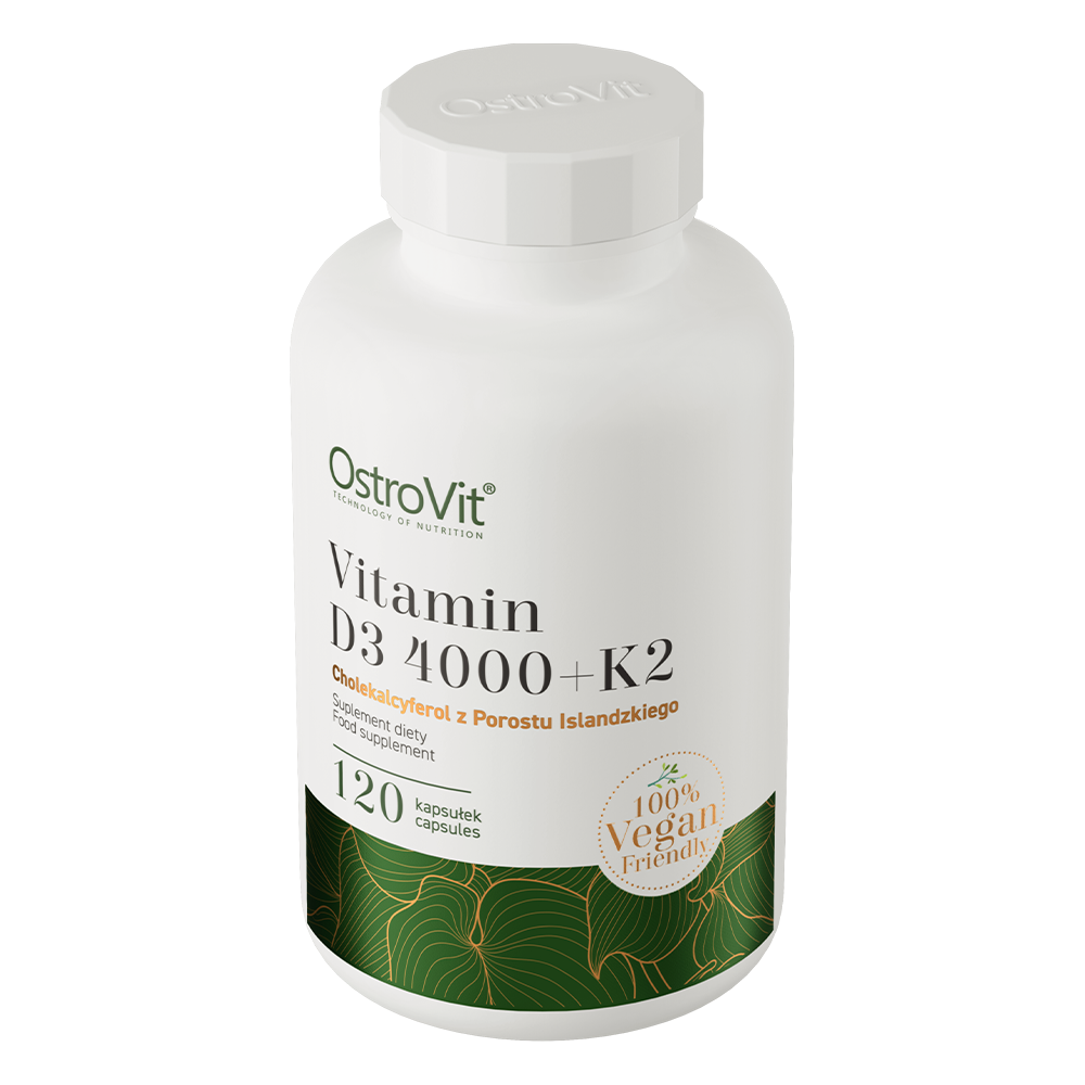 OstroVit Vitamin D3 4000 IU + K2 Vege 120 caps