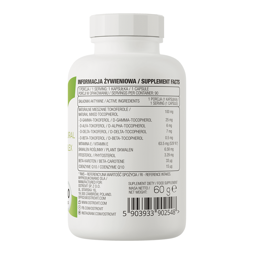 OstroVit Vitamin E Natural Tocopherols Complex 90 caps