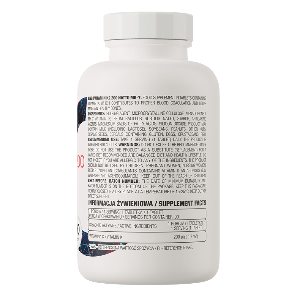 OstroVit Vitamin K2 200 Natto MK-7 90 tabs