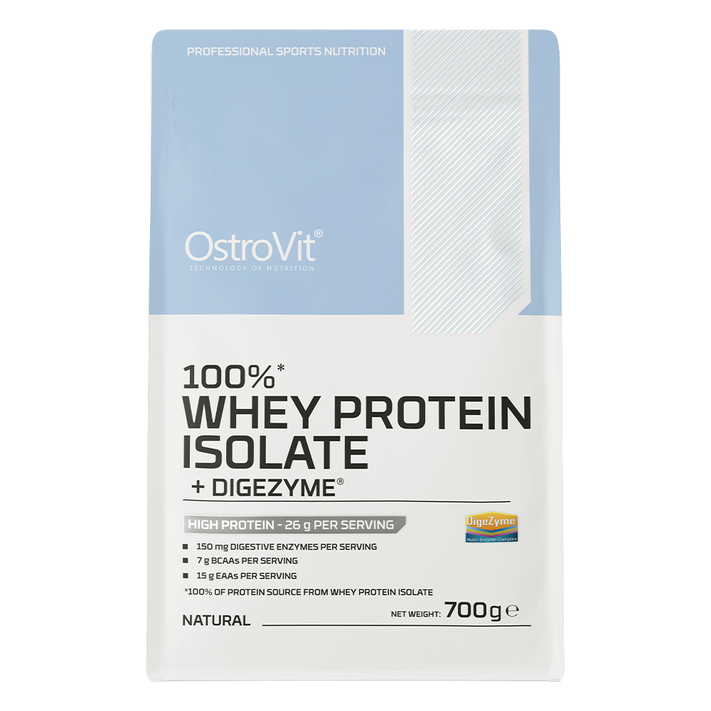 OstroVit 100% Whey Protein Isolate + Digezyme 700 g натуральний