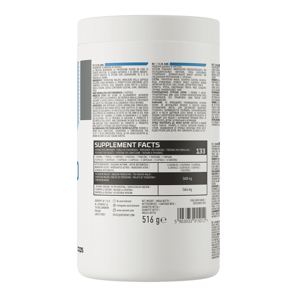 OstroVit Creatine Malate 3600 mg 400 capsules