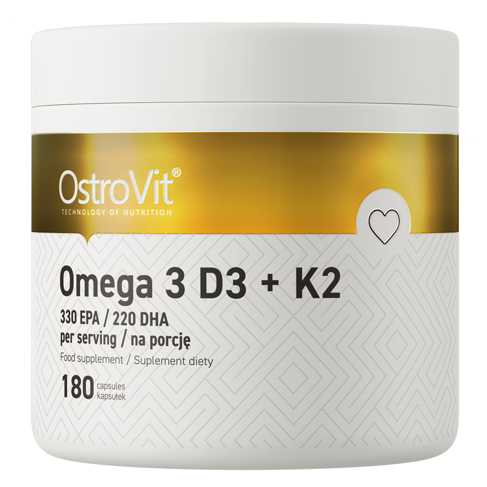 OstroVit Omega 3 D3 + K2 180 caps (180 капсул) ⭐ купити Омега 3